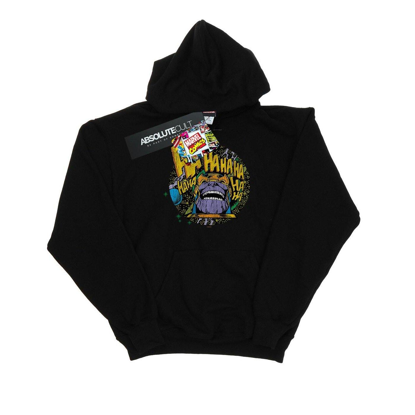 Thanos Laughs Kapuzenpullover Unisex Schwarz 140/146 von MARVEL