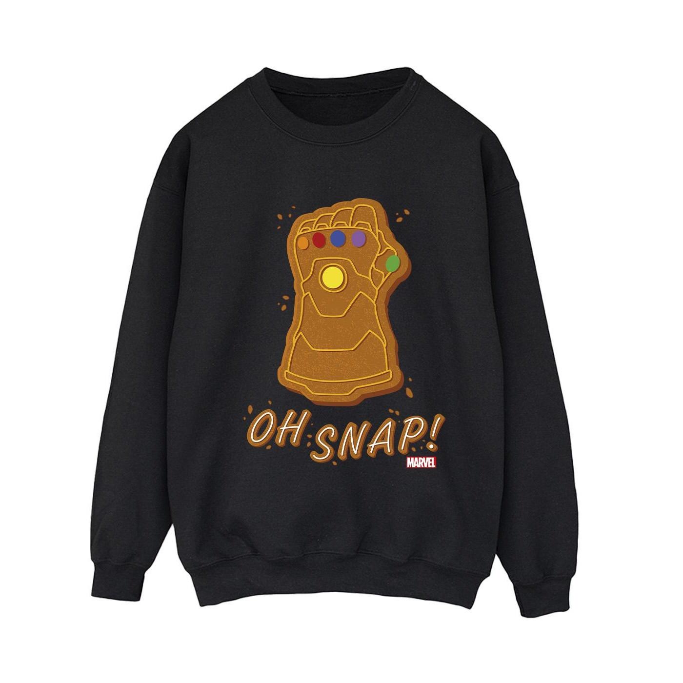 Thanos Oh Snap Sweatshirt Damen Schwarz L von MARVEL