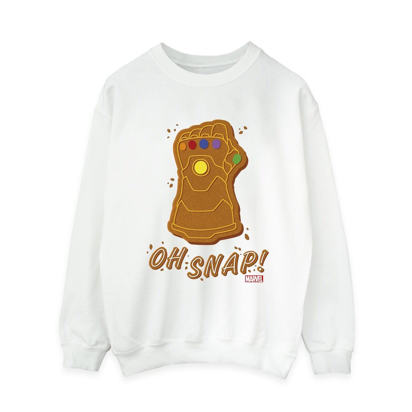 Thanos Oh Snap Sweatshirt Damen Weiss M von MARVEL