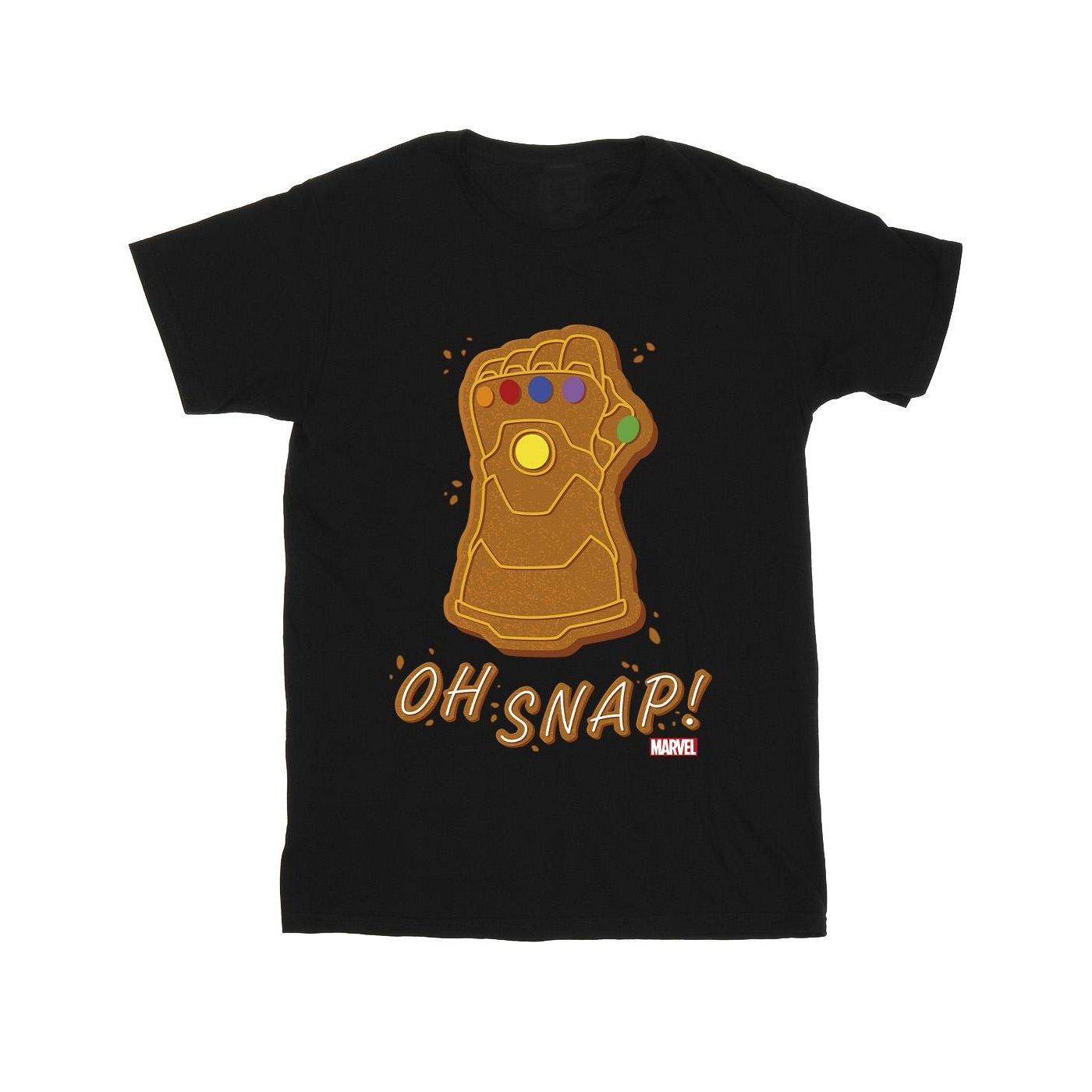 Thanos Oh Snap Tshirt Jungen Schwarz 104 von MARVEL