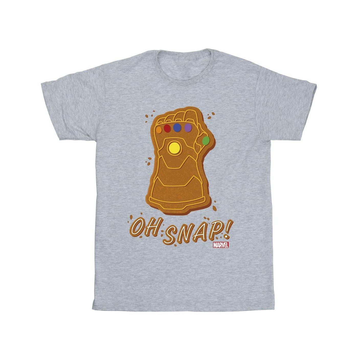 Thanos Oh Snap Tshirt Mädchen Grau 140/146 von MARVEL