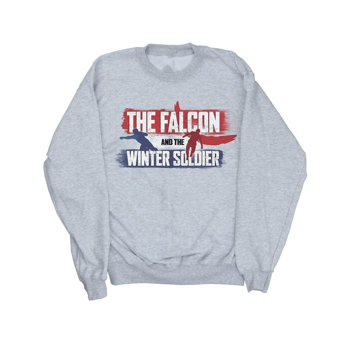 The Falcon And The Winter Soldier Action Logo Sweatshirt Herren Grau 3XL von MARVEL