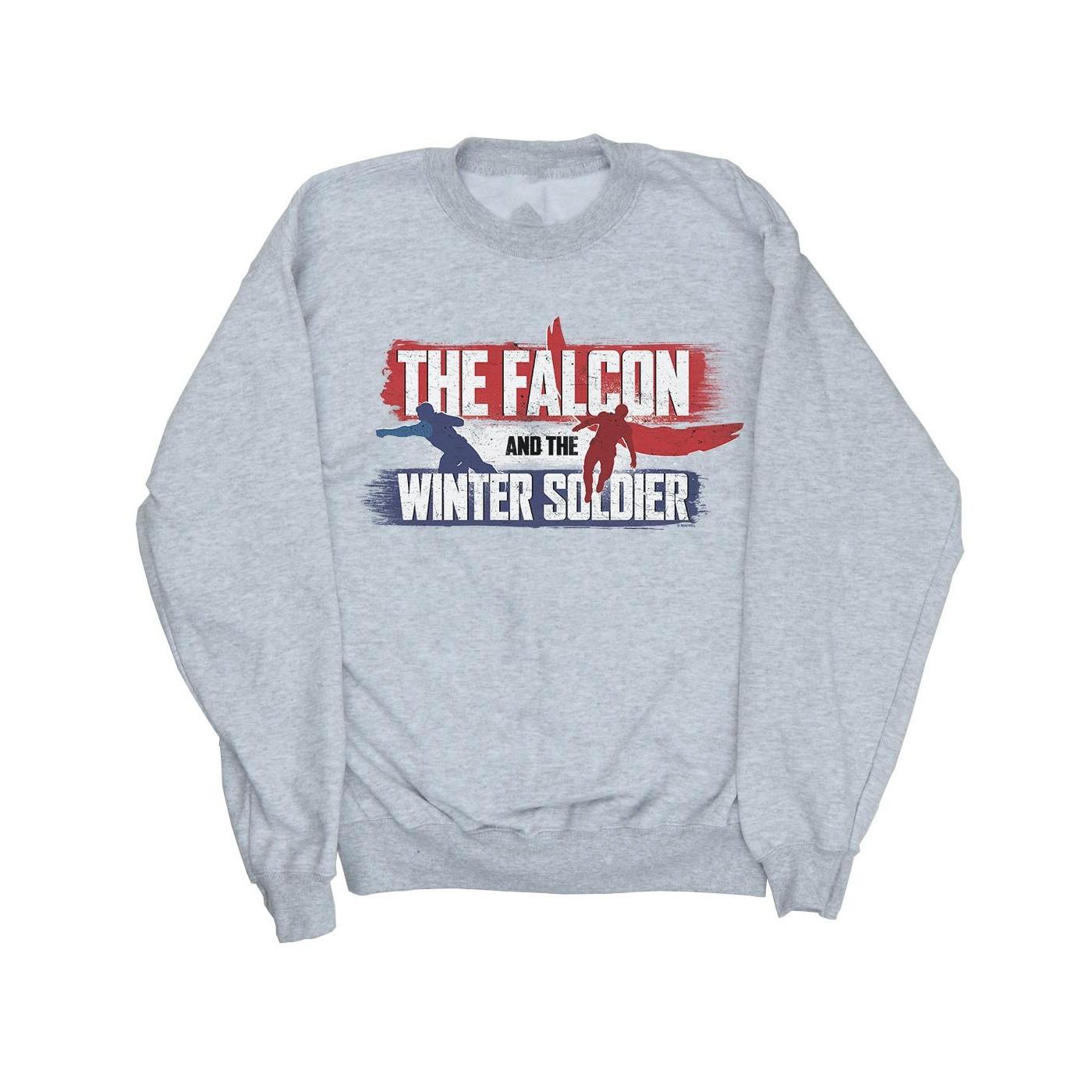 The Falcon And The Winter Soldier Action Logo Sweatshirt Jungen Grau 152-158 von MARVEL
