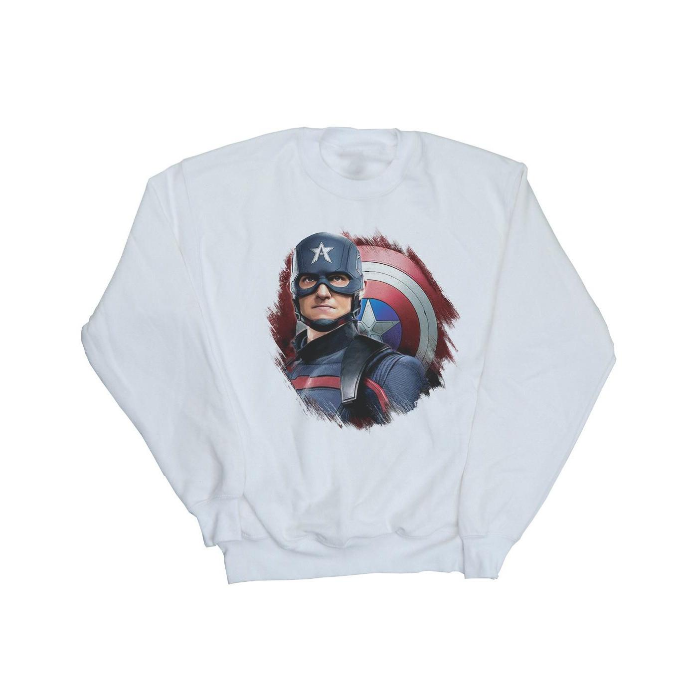 The Falcon And The Winter Soldier Captain America Stare Sweatshirt Jungen Weiss 152-158 von MARVEL