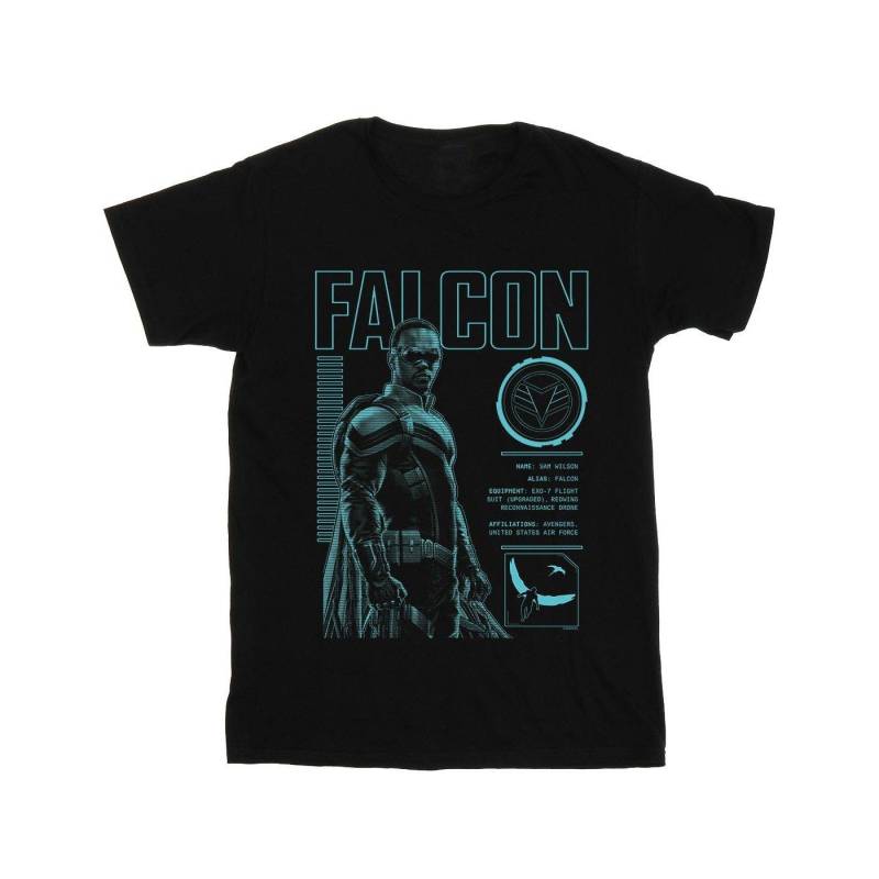 The Falcon And The Winter Soldier Falcon Bio Tshirt Jungen Schwarz 116 von MARVEL