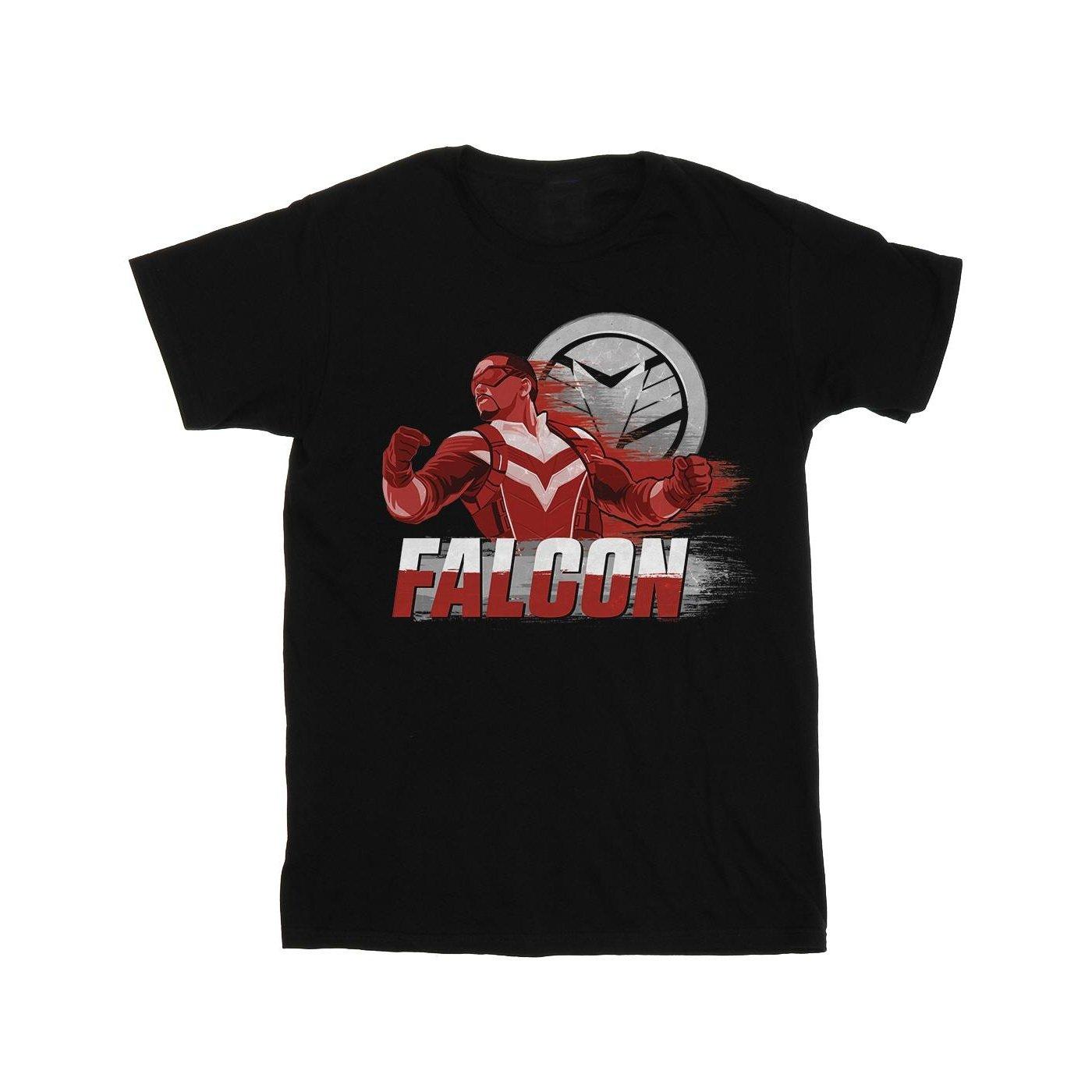 The Falcon And The Winter Soldier Falcon Red Fury Tshirt Herren Schwarz 4XL von MARVEL