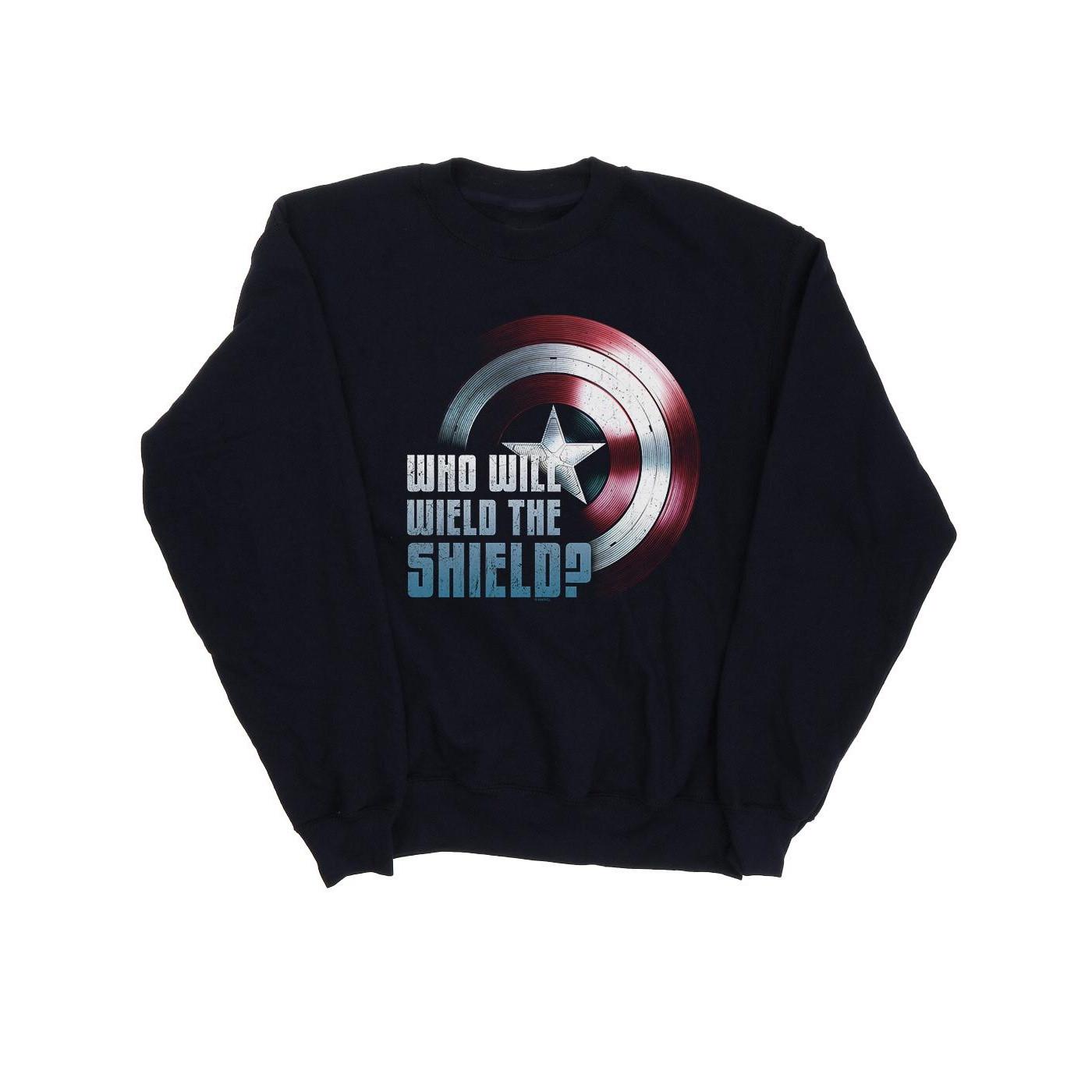 The Falcon And The Winter Soldier Wield The Shield Sweatshirt Jungen Marine 140/146 von MARVEL