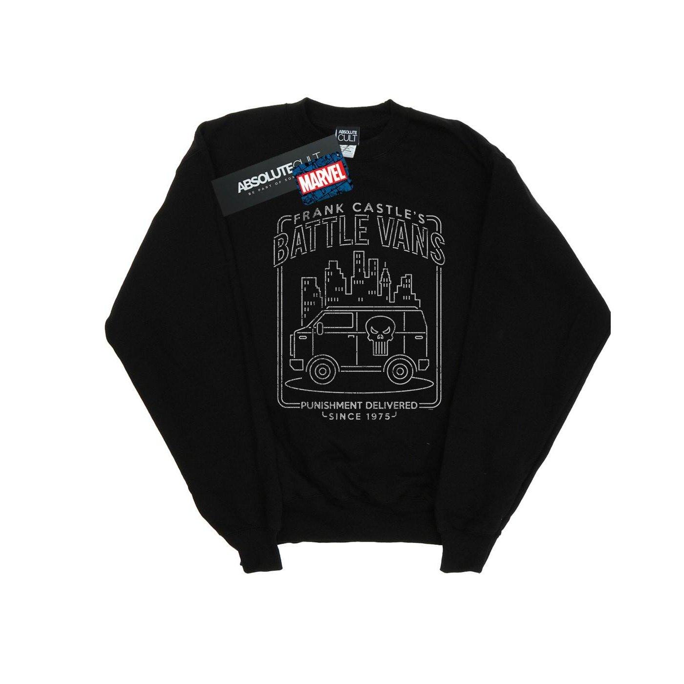 The Punisher Frank Castle's Battle Vans Sweatshirt Unisex Schwarz 152-158 von MARVEL