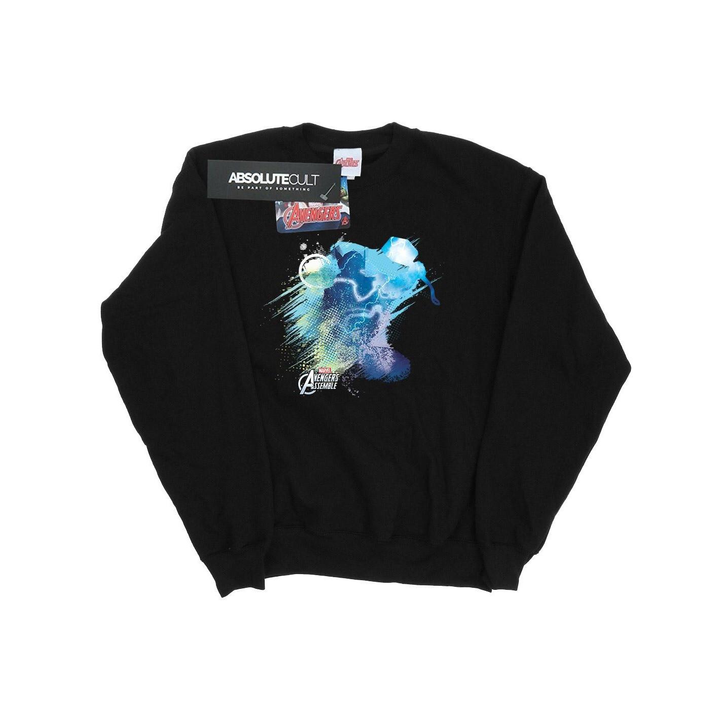 Thor Art Burst Sweatshirt Jungen Schwarz 128 von MARVEL