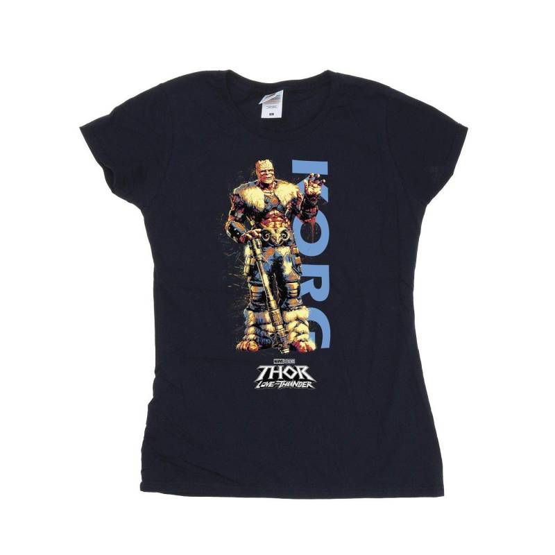 Thor Love And Thunder Korg Wave Tshirt Damen Marine M von MARVEL