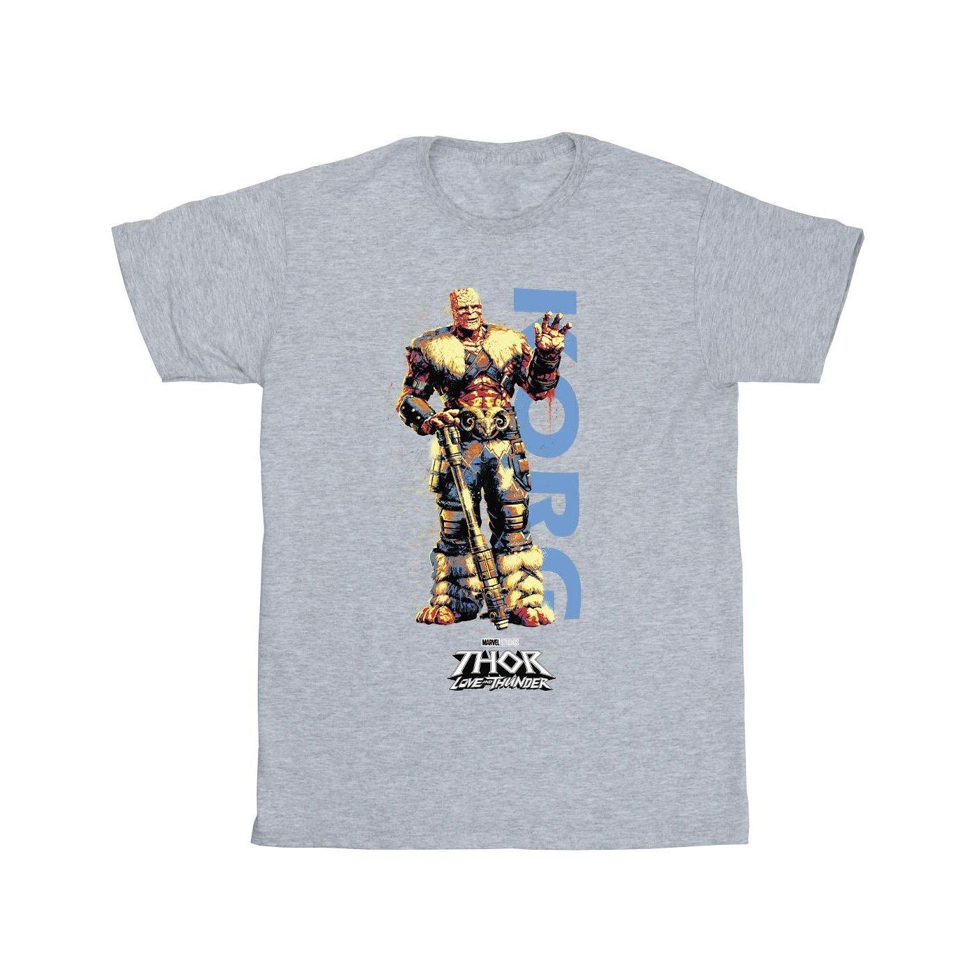 Thor Love And Thunder Korg Wave Tshirt Herren Grau S von MARVEL