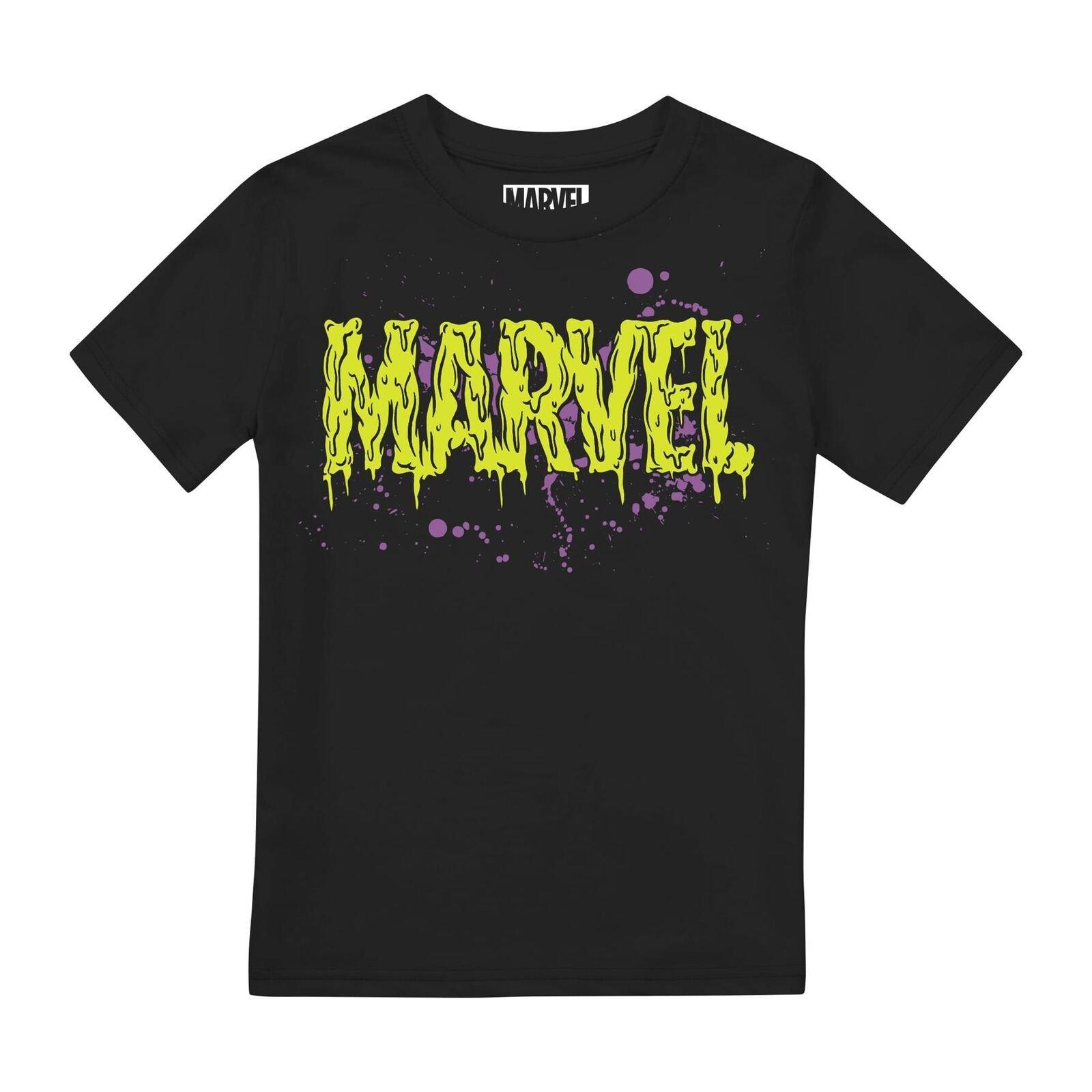 Tshirt Logo Jungen Schwarz 146/152 von MARVEL