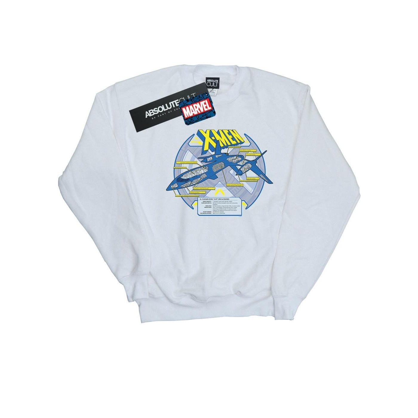 Xmen Xjet Breakdown Sweatshirt Herren Weiss L von MARVEL