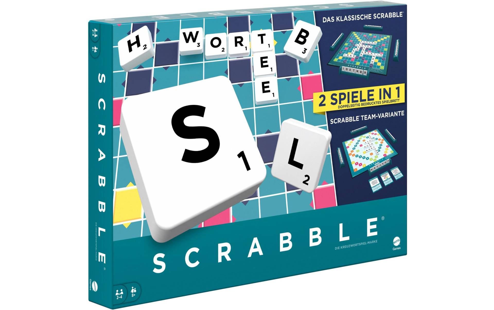 Mattel games Spiel »Familienspiel Scrabble Classic 2 in 1 -DE-« von MATTEL GAMES