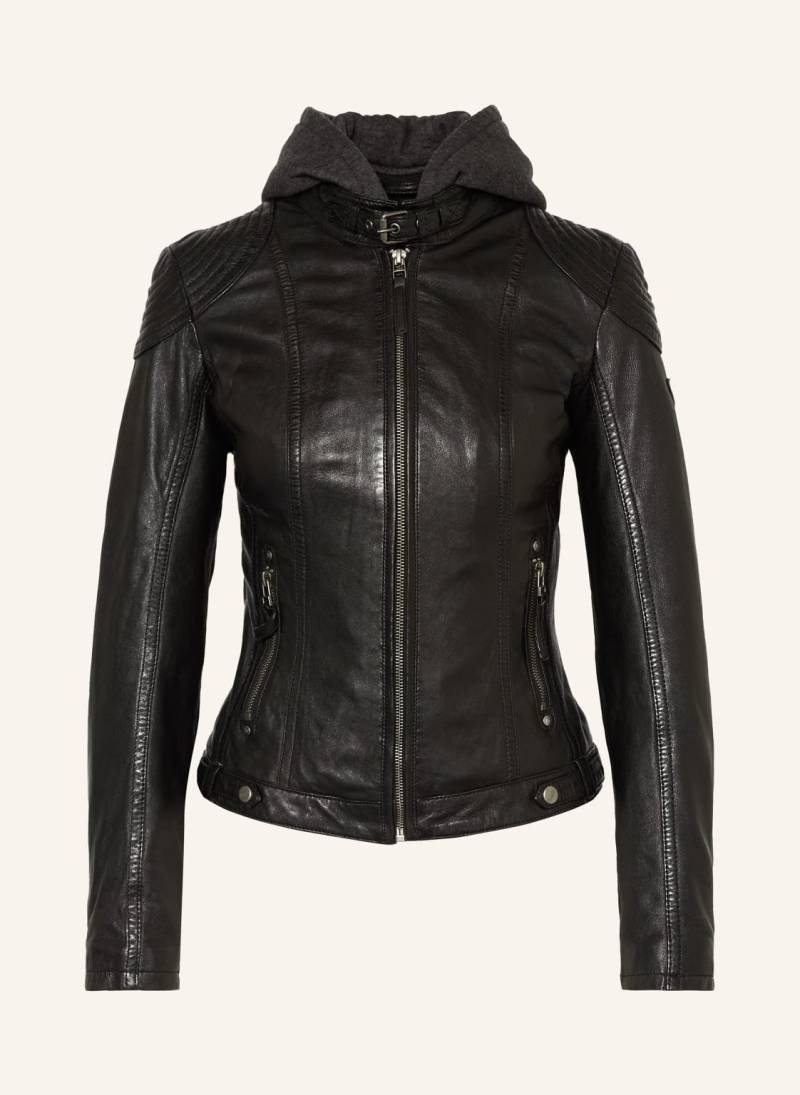 Mauritius Lederjacke Cacey Mit Herausnehmbarer Blende schwarz von MAURITIUS