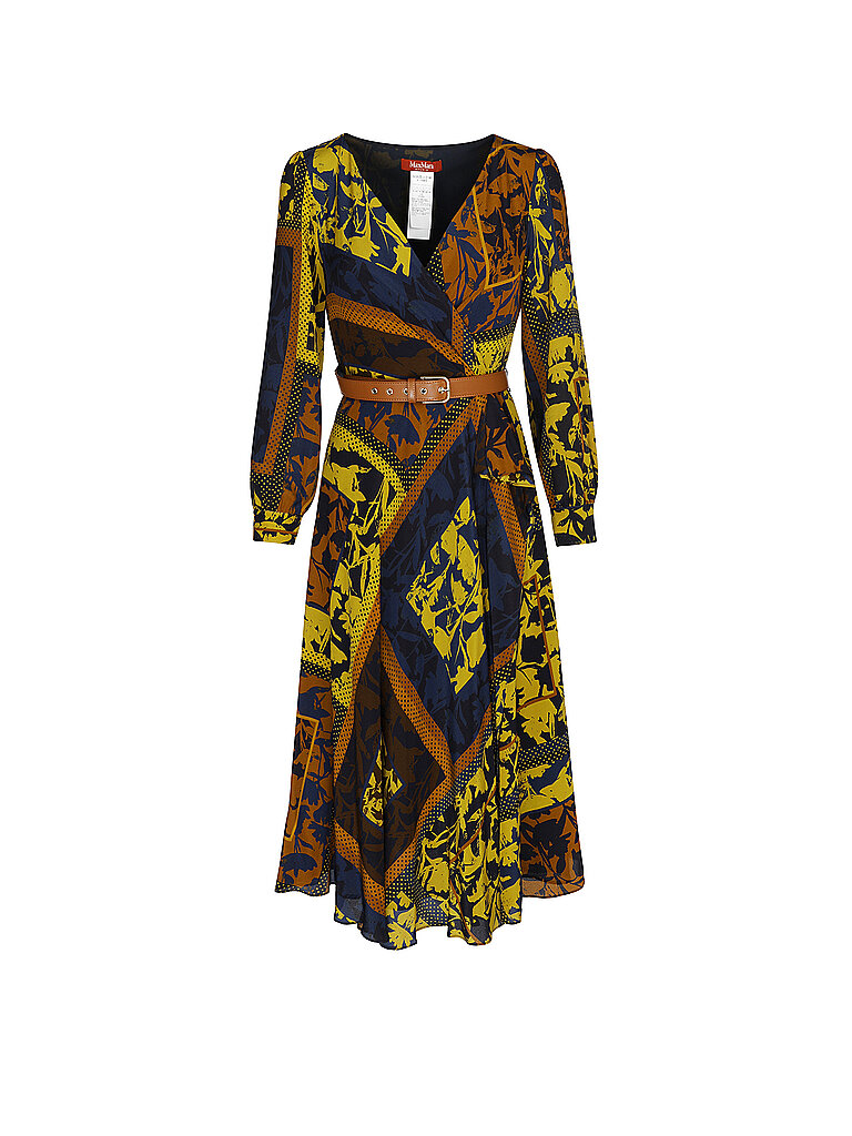 MAX MARA STUDIO Seidenkleid in Wickeloptik NIRVANA  blau | 42 von MAX MARA STUDIO