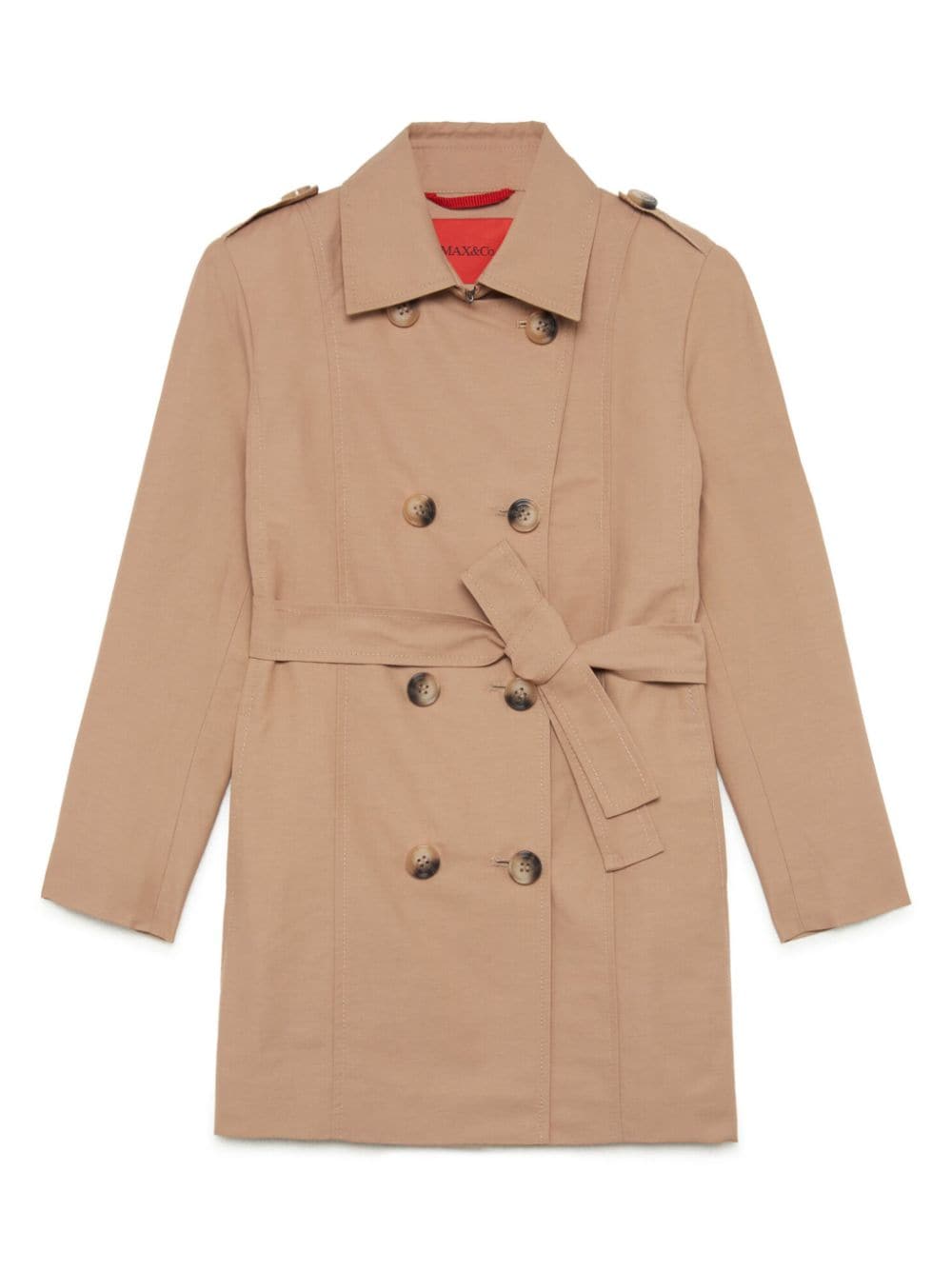 MAX&Co. Kids belted double-breasted coat - Neutrals von MAX&Co. Kids