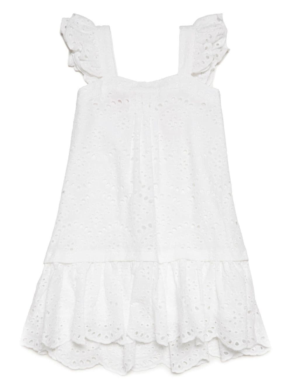 MAX&Co. Kids floral-lace cotton dress - White von MAX&Co. Kids