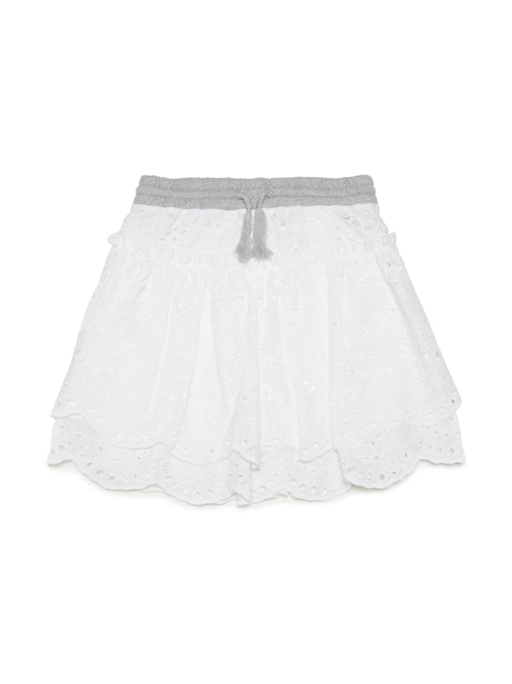 MAX&Co. Kids floral-lace cotton skirt - White von MAX&Co. Kids