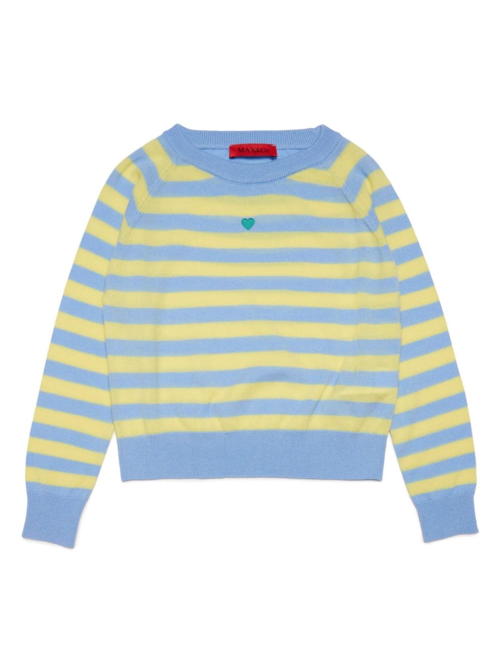 MAX&Co. Kids heart-detail striped jumper - Blue von MAX&Co. Kids