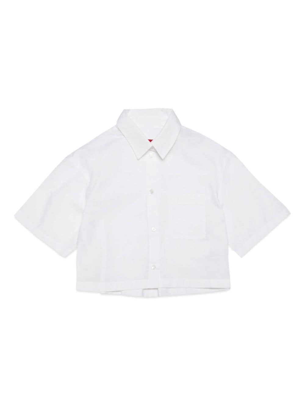 MAX&Co. Kids logo-embroidered cotton shirt - White von MAX&Co. Kids