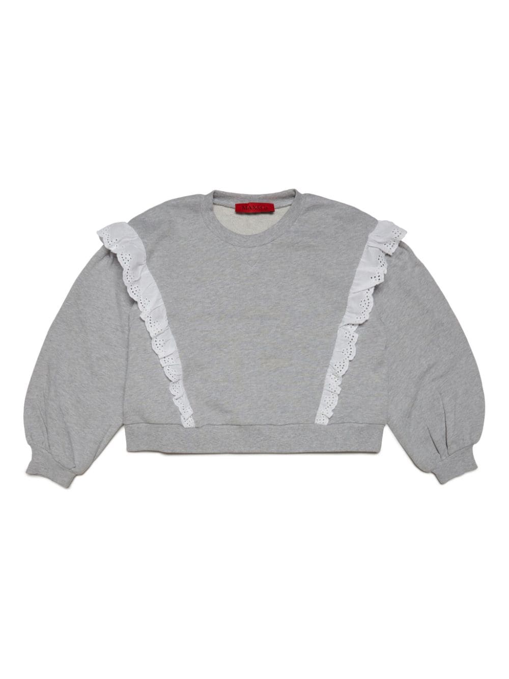 MAX&Co. Kids ruffle-detail cotton sweatshirt - Grey von MAX&Co. Kids