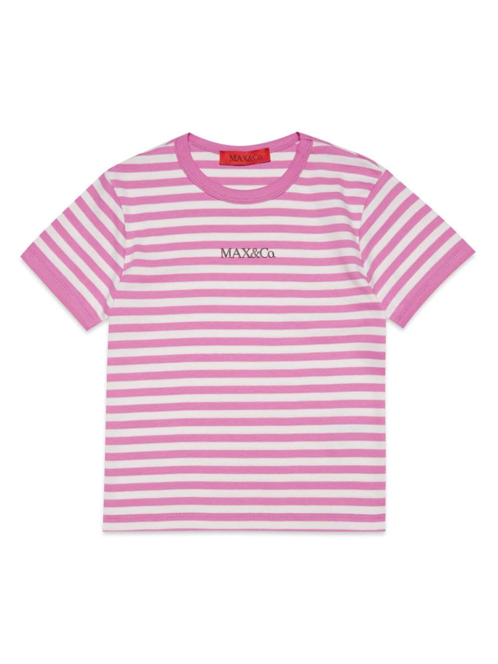 MAX&Co. Kids striped cotton T-shirt - Pink von MAX&Co. Kids