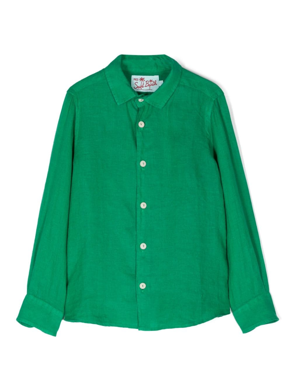 MC2 Saint Barth Kids Agnes linen shirt - Green von MC2 Saint Barth Kids