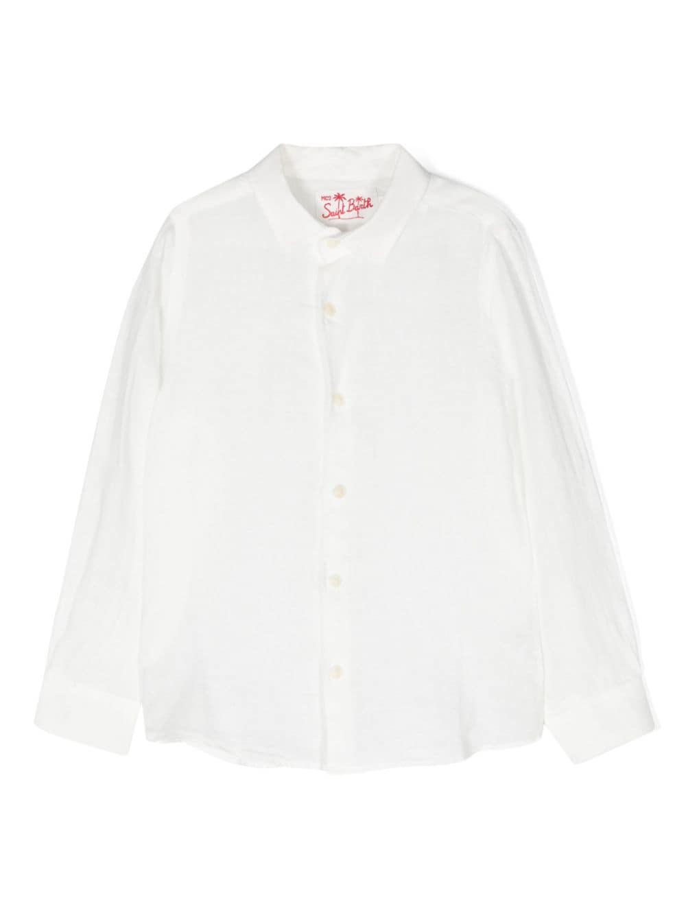 MC2 Saint Barth Kids Agnes linen shirt - White von MC2 Saint Barth Kids