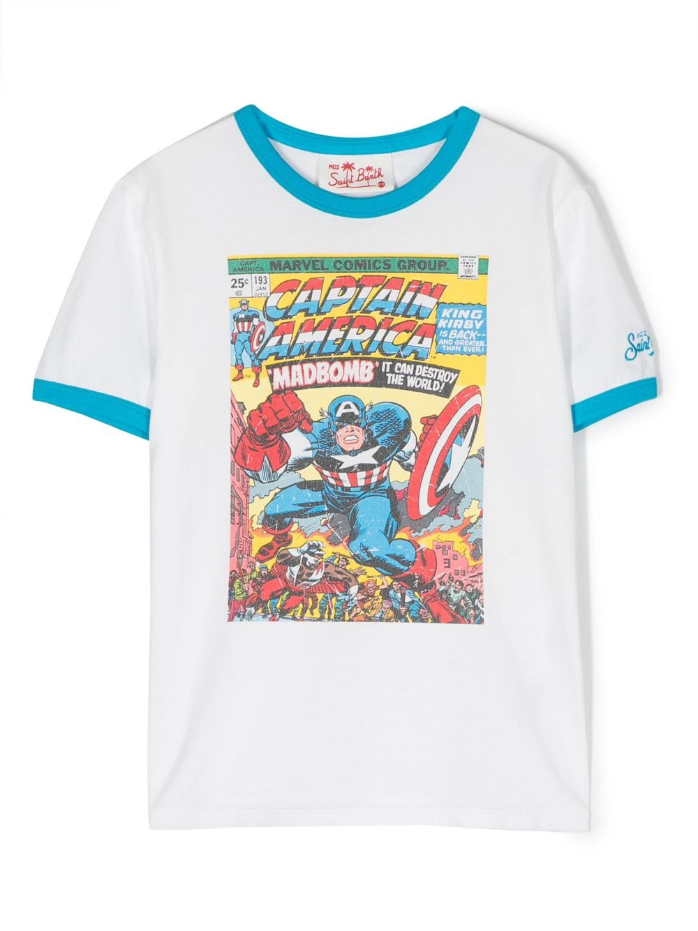 MC2 Saint Barth Kids Captain America graphic-print T-shirt - White von MC2 Saint Barth Kids