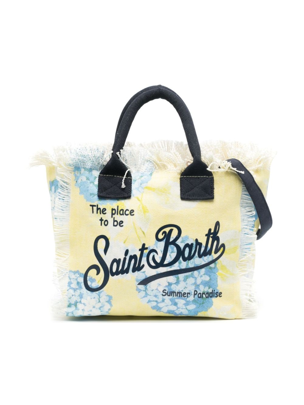 MC2 Saint Barth Kids Colette fringed beach bag - Yellow von MC2 Saint Barth Kids