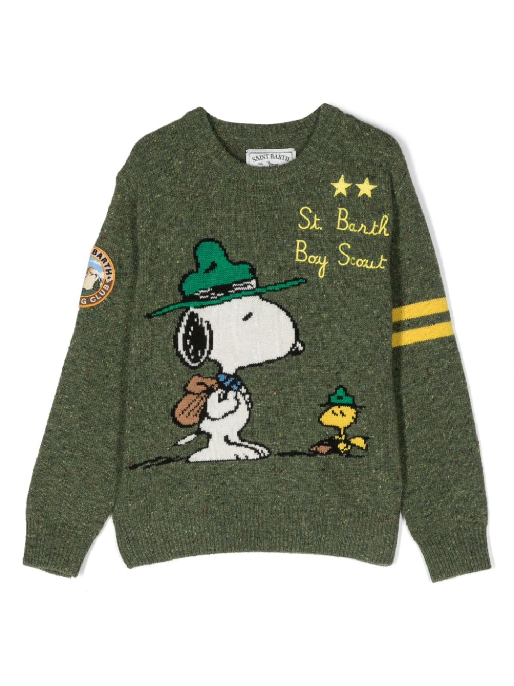 MC2 Saint Barth Kids Donegal Snoopy Scout intarsia-knit jumper - Green von MC2 Saint Barth Kids