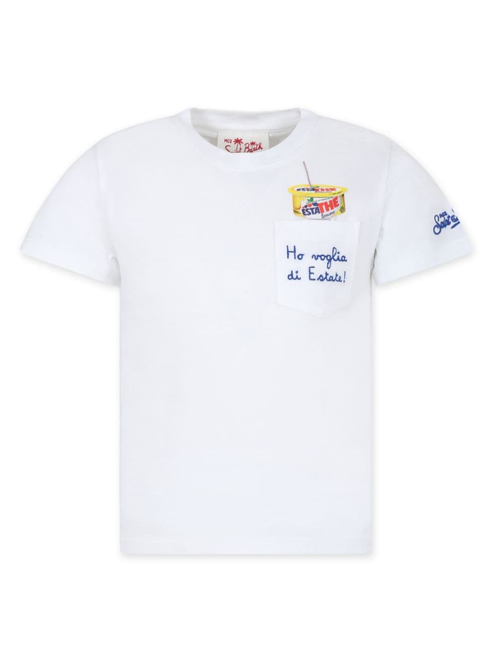 MC2 Saint Barth Kids Estathé-print cotton T-shirt - White von MC2 Saint Barth Kids