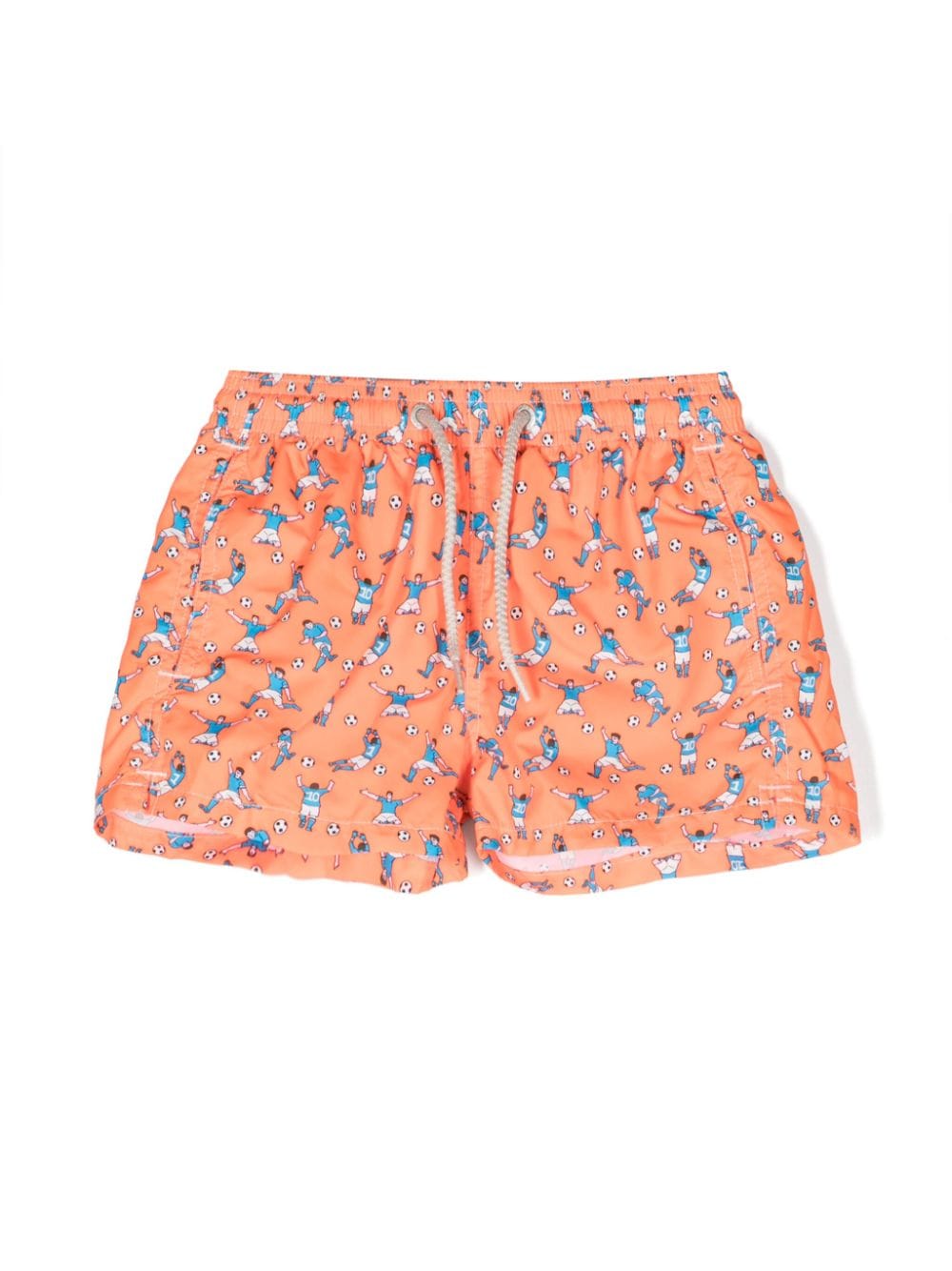 MC2 Saint Barth Kids Jean Lighting soccer fan-print swim shorts - Orange von MC2 Saint Barth Kids