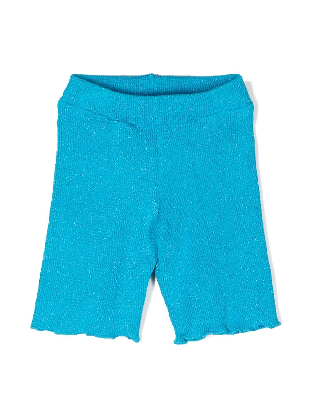 MC2 Saint Barth Kids Kira smocked legging shorts - Blue von MC2 Saint Barth Kids