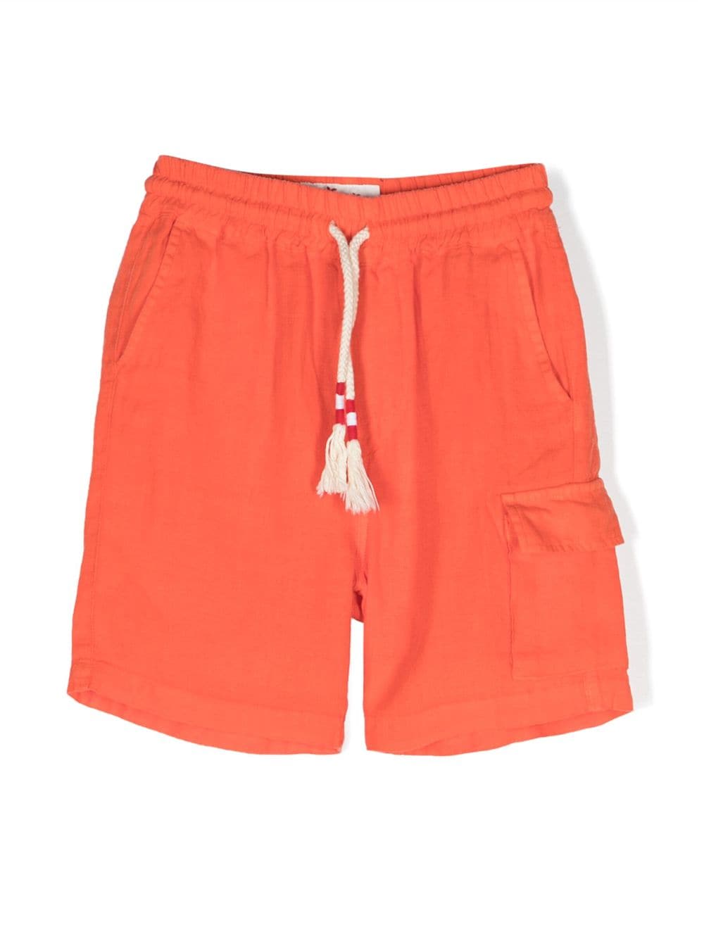 MC2 Saint Barth Kids Marseille tassel-detail linen shorts - Orange von MC2 Saint Barth Kids