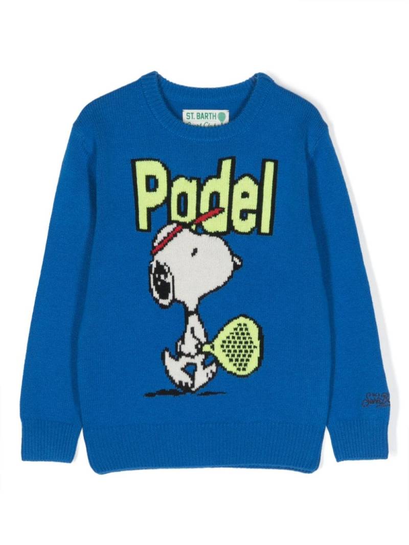 MC2 Saint Barth Kids Snoopy Padel intarsia-knit jumper - Blue von MC2 Saint Barth Kids