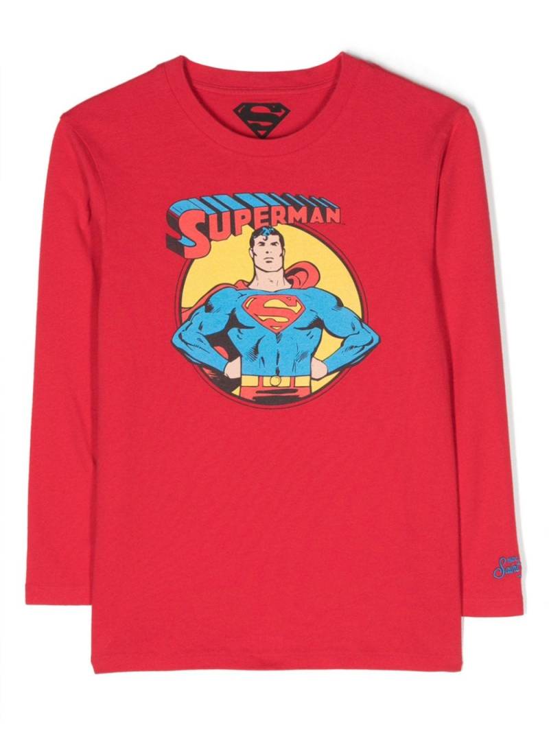 MC2 Saint Barth Kids Superman-print long-sleeved T-shirt - Red von MC2 Saint Barth Kids