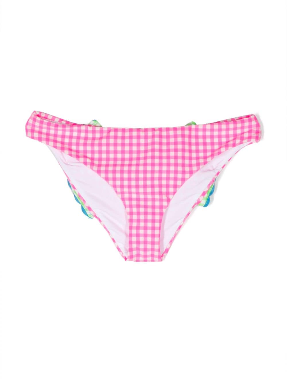 MC2 Saint Barth Kids bow-detail gingham bikini bottoms - Pink von MC2 Saint Barth Kids