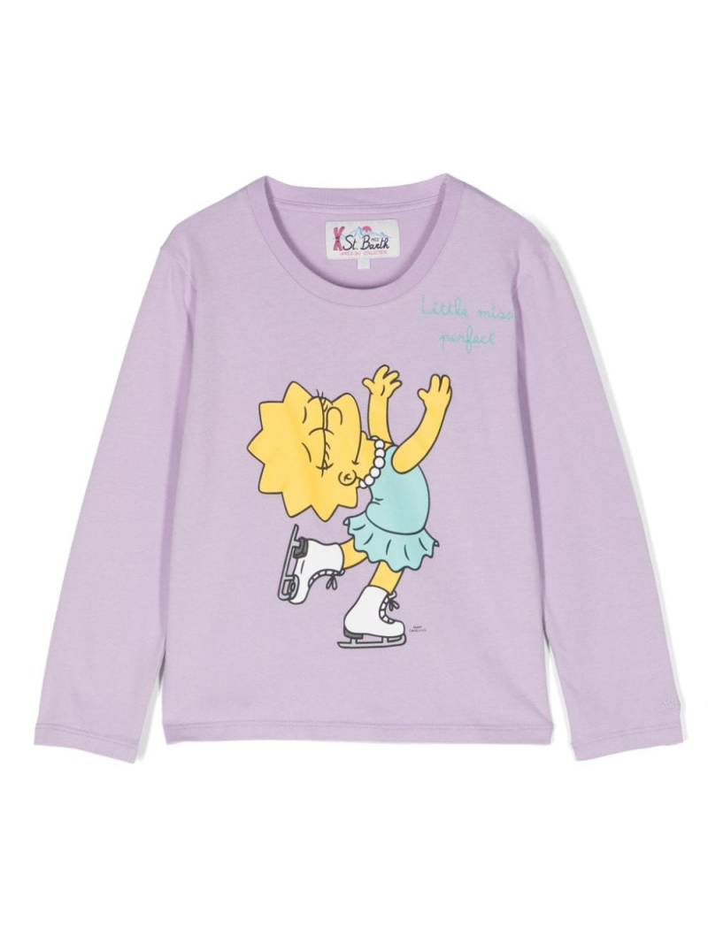 MC2 Saint Barth Kids cartoon-print cotton sweatshirt - Purple von MC2 Saint Barth Kids