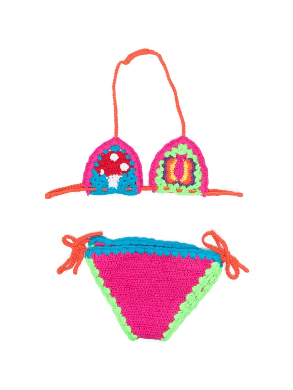 MC2 Saint Barth Kids colour-block crochet-knit bikini set - Pink von MC2 Saint Barth Kids