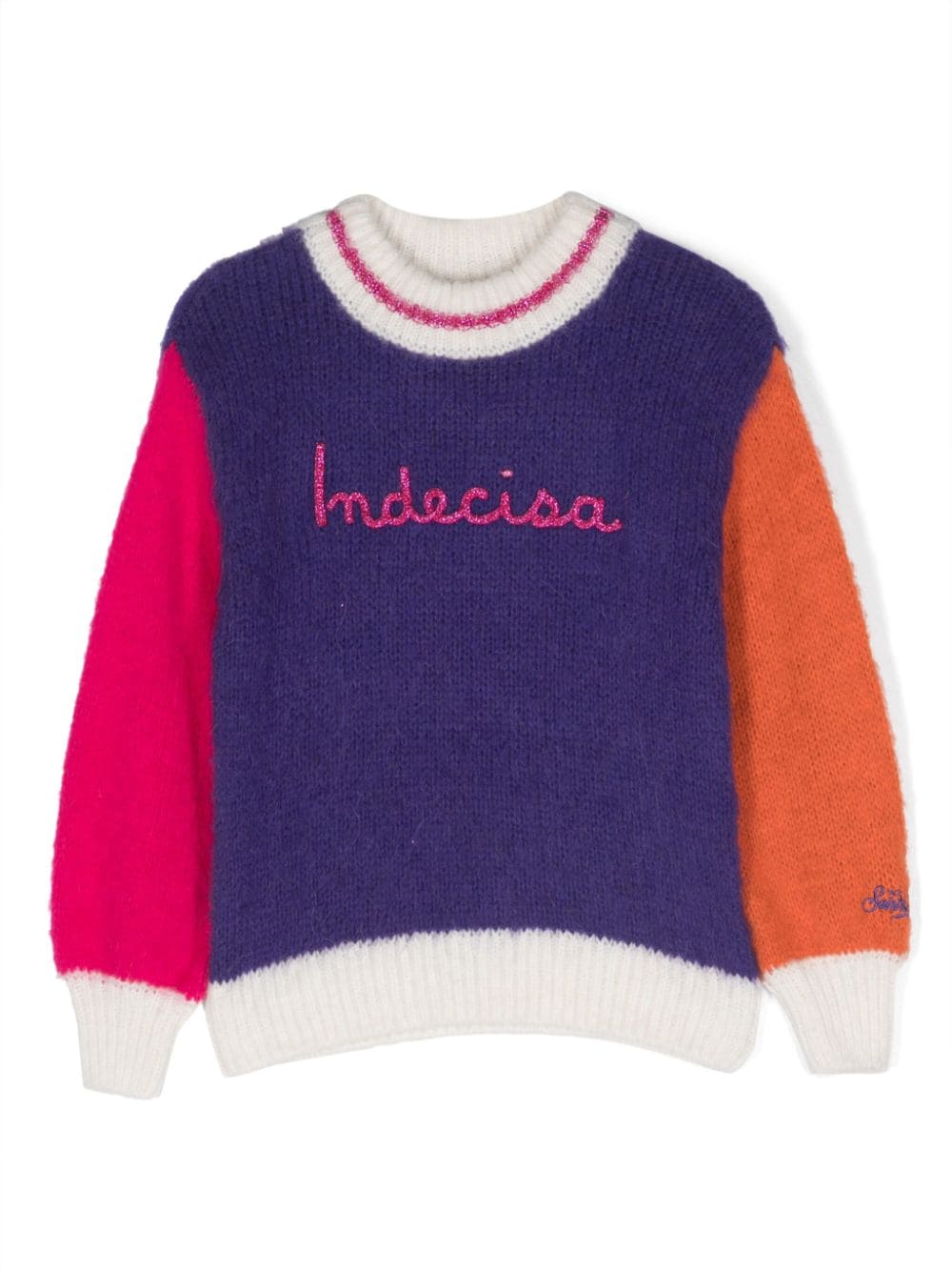 MC2 Saint Barth Kids colour-block fine-knit jumper - Purple von MC2 Saint Barth Kids