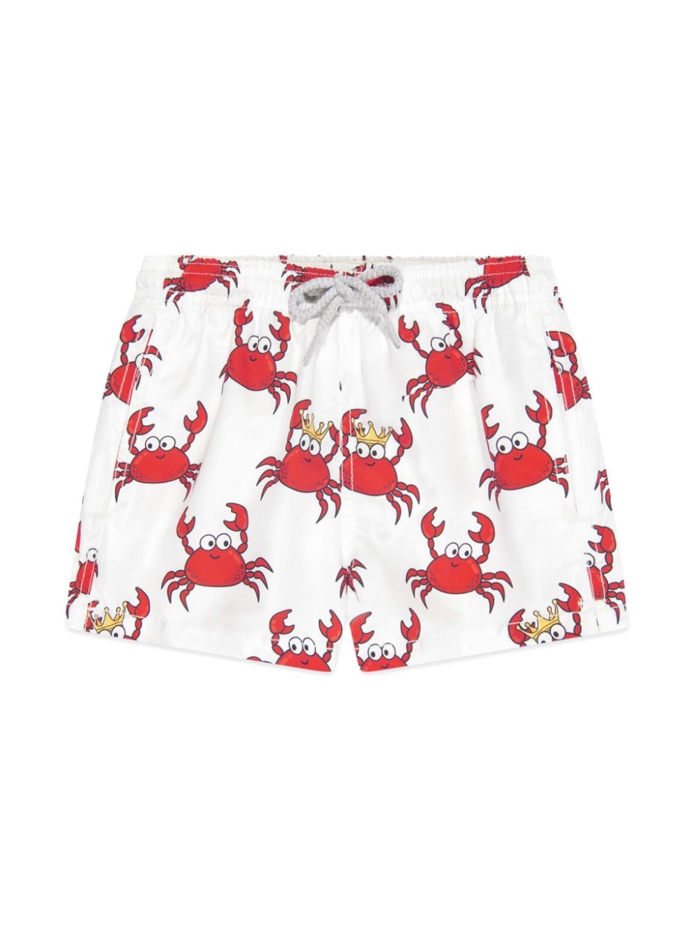 MC2 Saint Barth Kids crab-print drawstring swim shorts - White von MC2 Saint Barth Kids