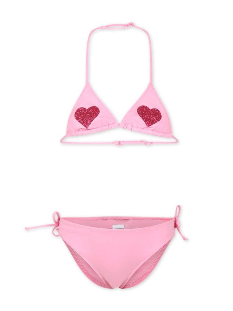 MC2 Saint Barth Kids heart-appliqué bikini set - Pink von MC2 Saint Barth Kids