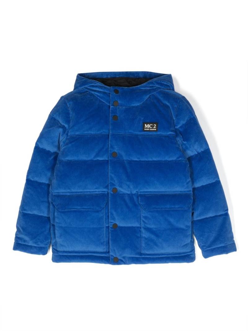 MC2 Saint Barth Kids hooded feather-down padded jacket - Blue von MC2 Saint Barth Kids