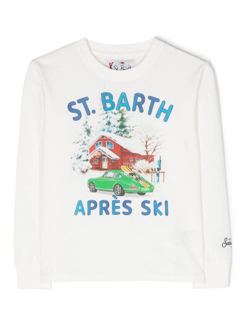 MC2 Saint Barth Kids illustration-style print long-sleeved T-shirt - White von MC2 Saint Barth Kids