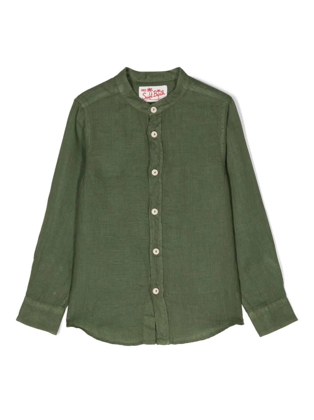 MC2 Saint Barth Kids linen chambray shirt - Green von MC2 Saint Barth Kids