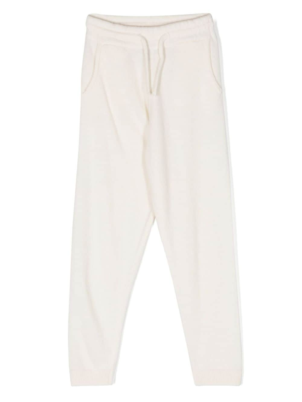 MC2 Saint Barth Kids logo-embroidered tapered track pants - White von MC2 Saint Barth Kids