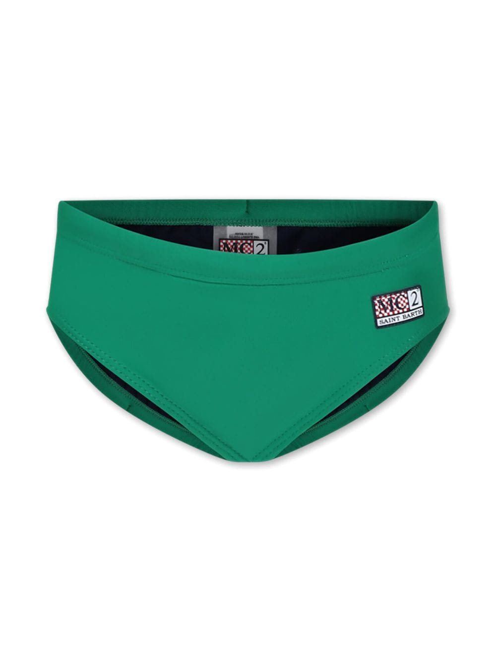 MC2 Saint Barth Kids logo-patch swim trunks - Green von MC2 Saint Barth Kids