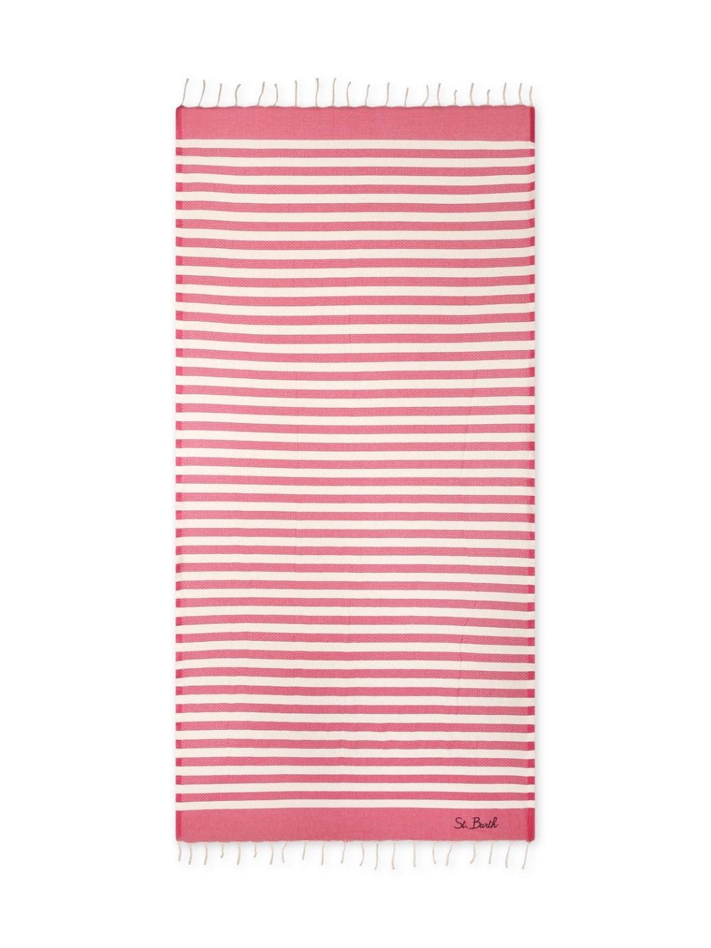 MC2 Saint Barth Kids striped beach towel - White von MC2 Saint Barth Kids